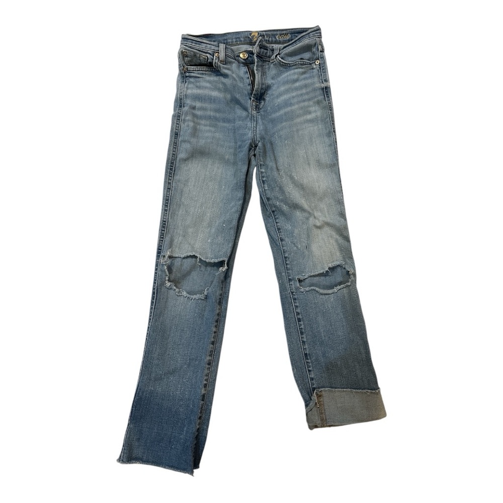 7 Edie Women's Blue Distressed Jeans